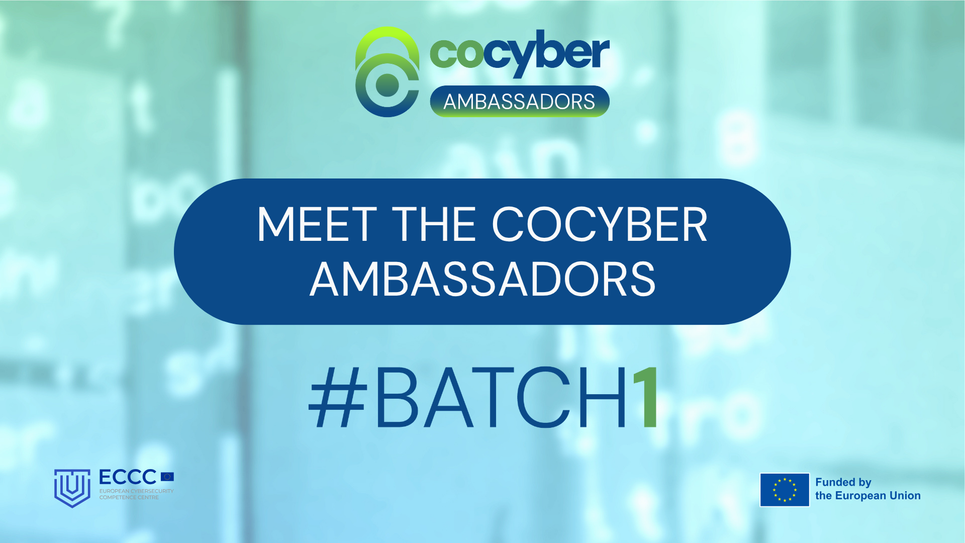 image with COcyber ambassadors writing and logo