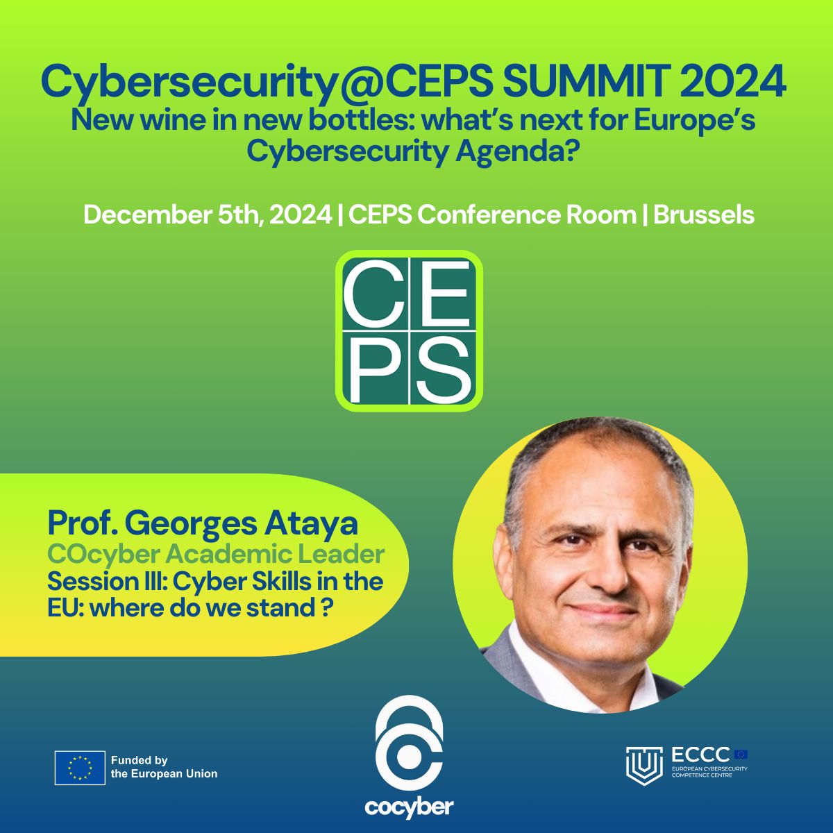 Photo informing of upcoming conference in Brussels